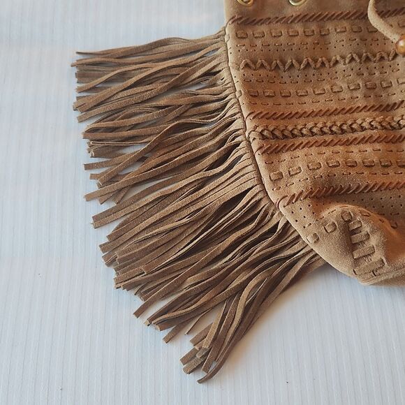 Linea Pelle Leather Fringe Purse - Picture 4 of 12